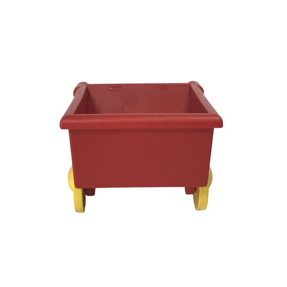 Vintage Yellow Wheels &amp; Red Barrow Lego Duplo Farm Wheel Barrow Replacement - Picture 2 of 9